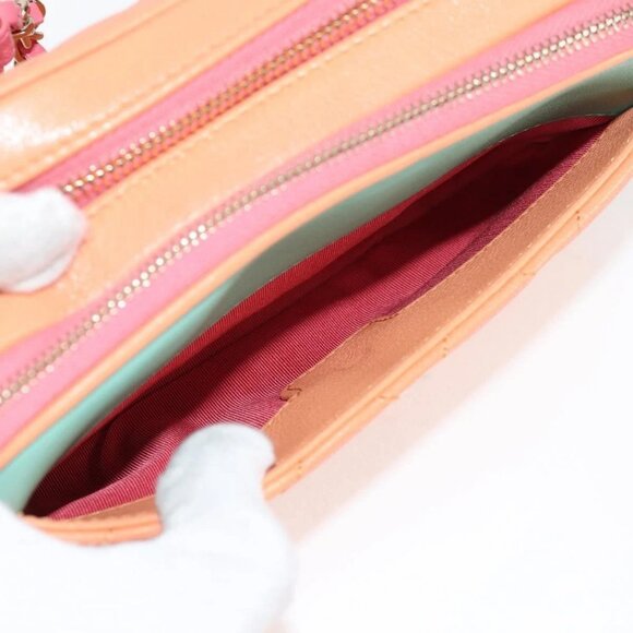 CHANEL Matelasse Chain Waist bag Leather Pink Gold CC Auth 125467SAM - Picture 14 of 16